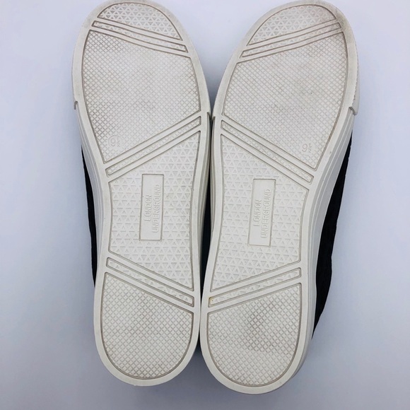 LONDON UNDERGROUND WOMENS BLACK SNEAKERS SIZE 9.5M - Picture 8 of 10